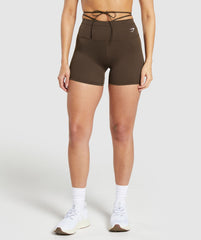 Ribbon Tie Waisted Short Archive Brown