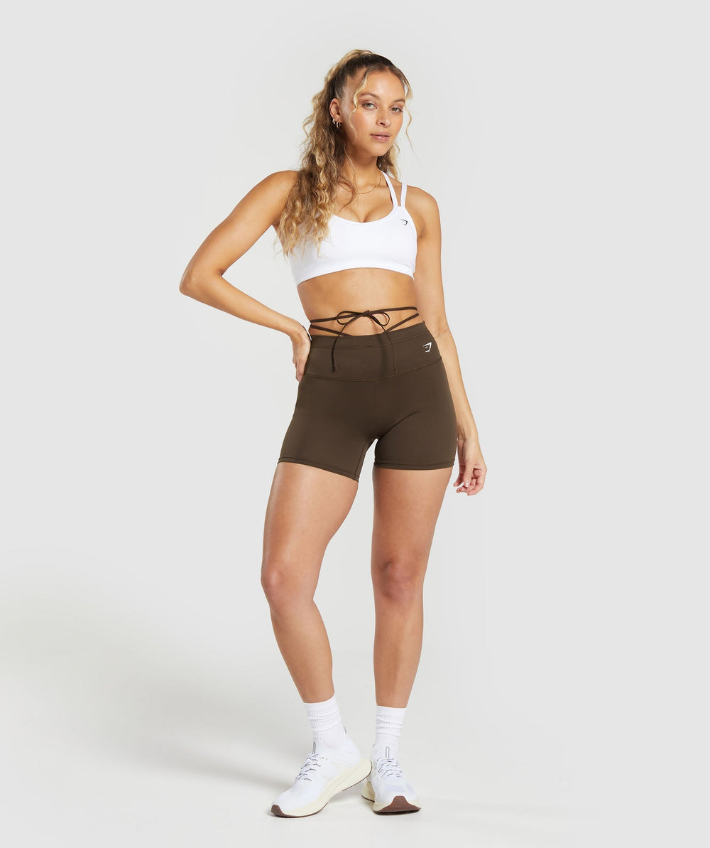 Ribbon Tie Waisted Short Archive Brown
