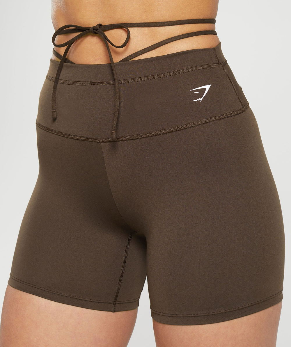 Ribbon Tie Waisted Short Archive Brown