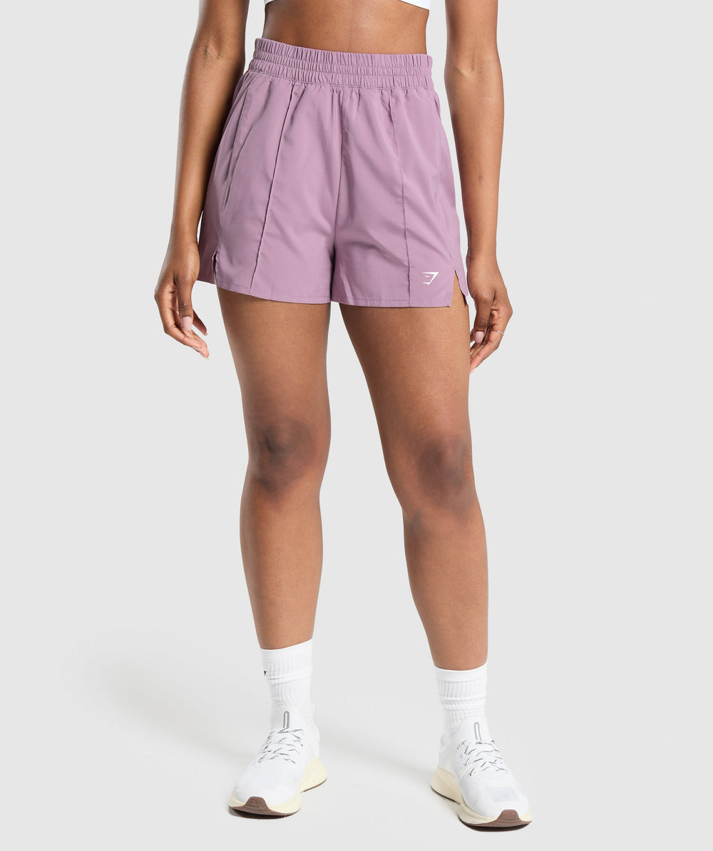Pintuck Shorts Soft Purple