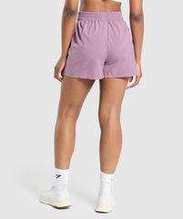Pintuck Shorts Soft Purple