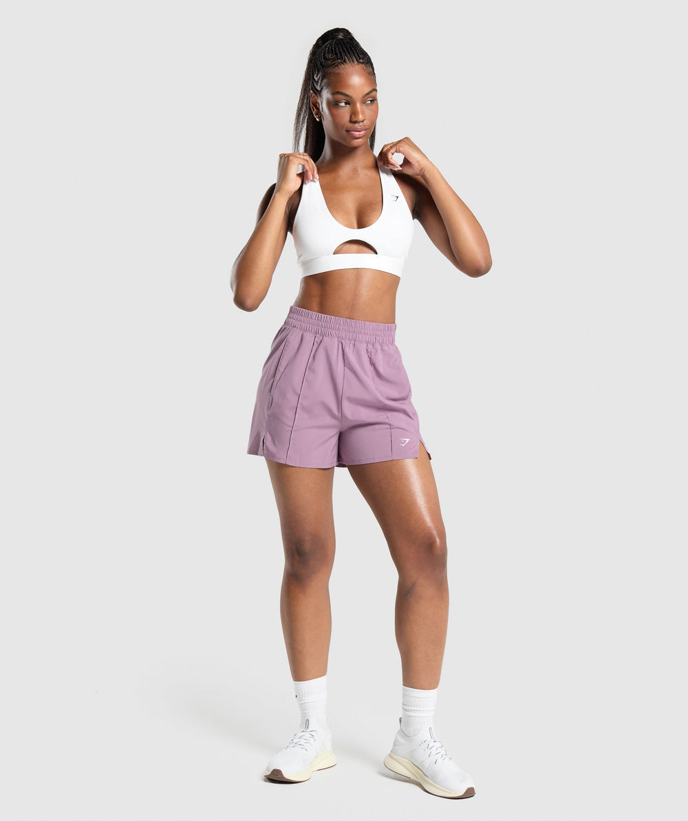 Pintuck Shorts Soft Purple