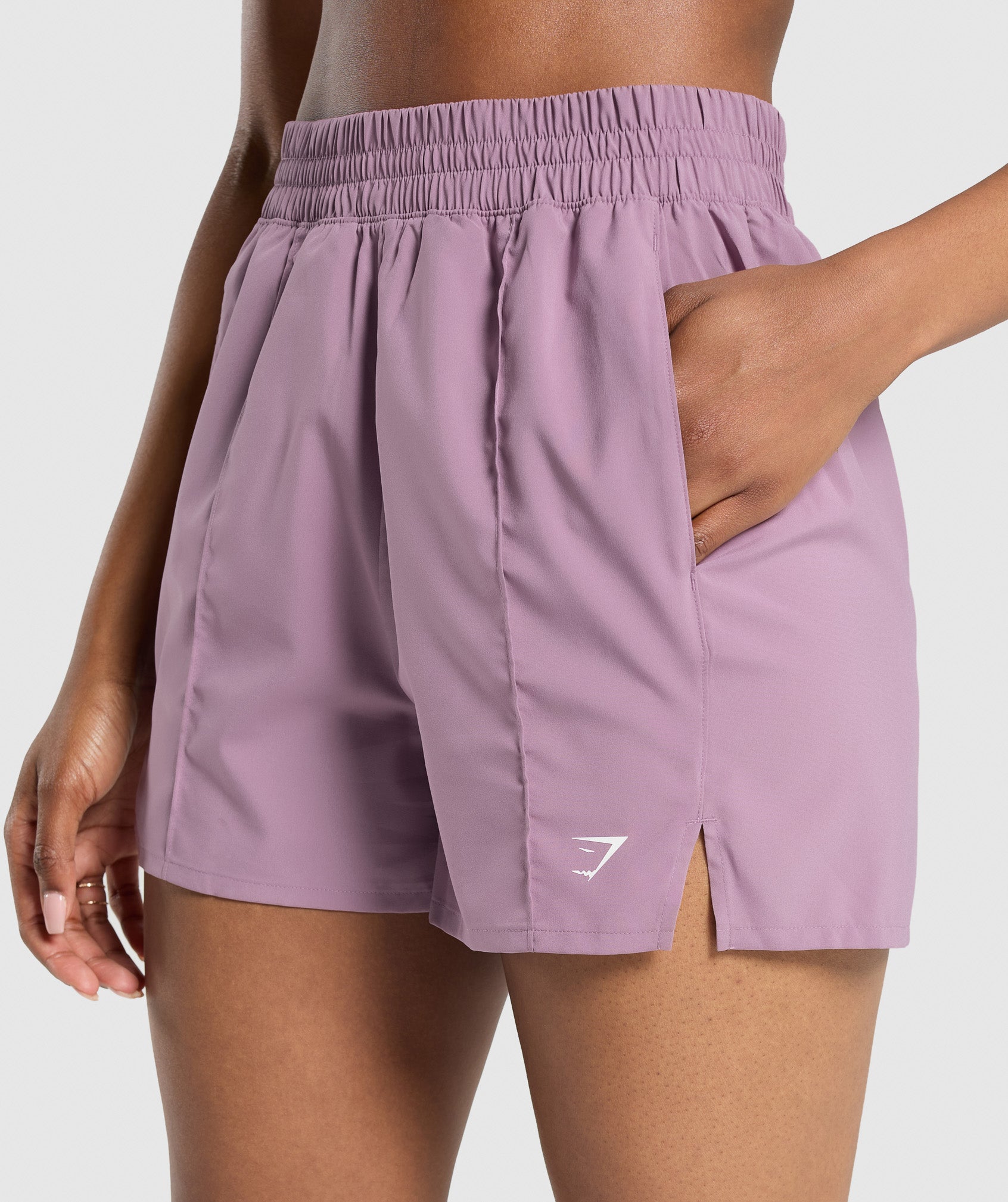 Pintuck Shorts Soft Purple