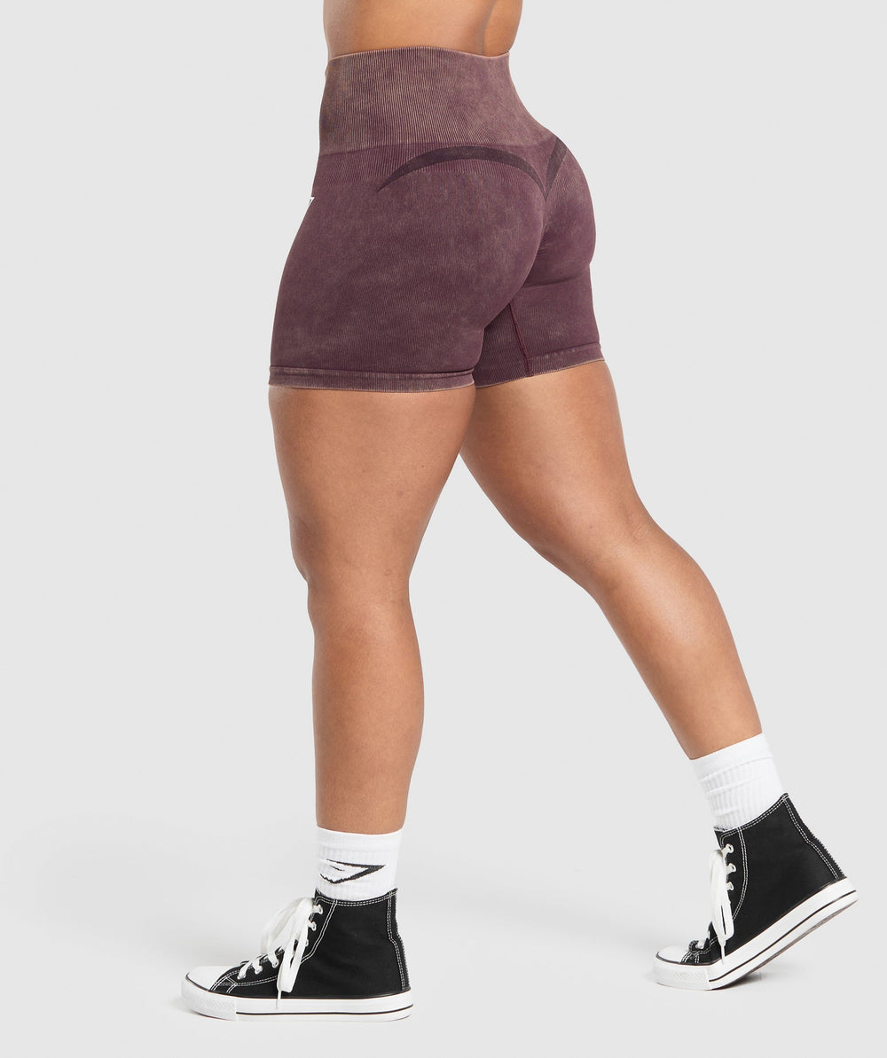 Gains Seamless Washed Shorts Depth Purple