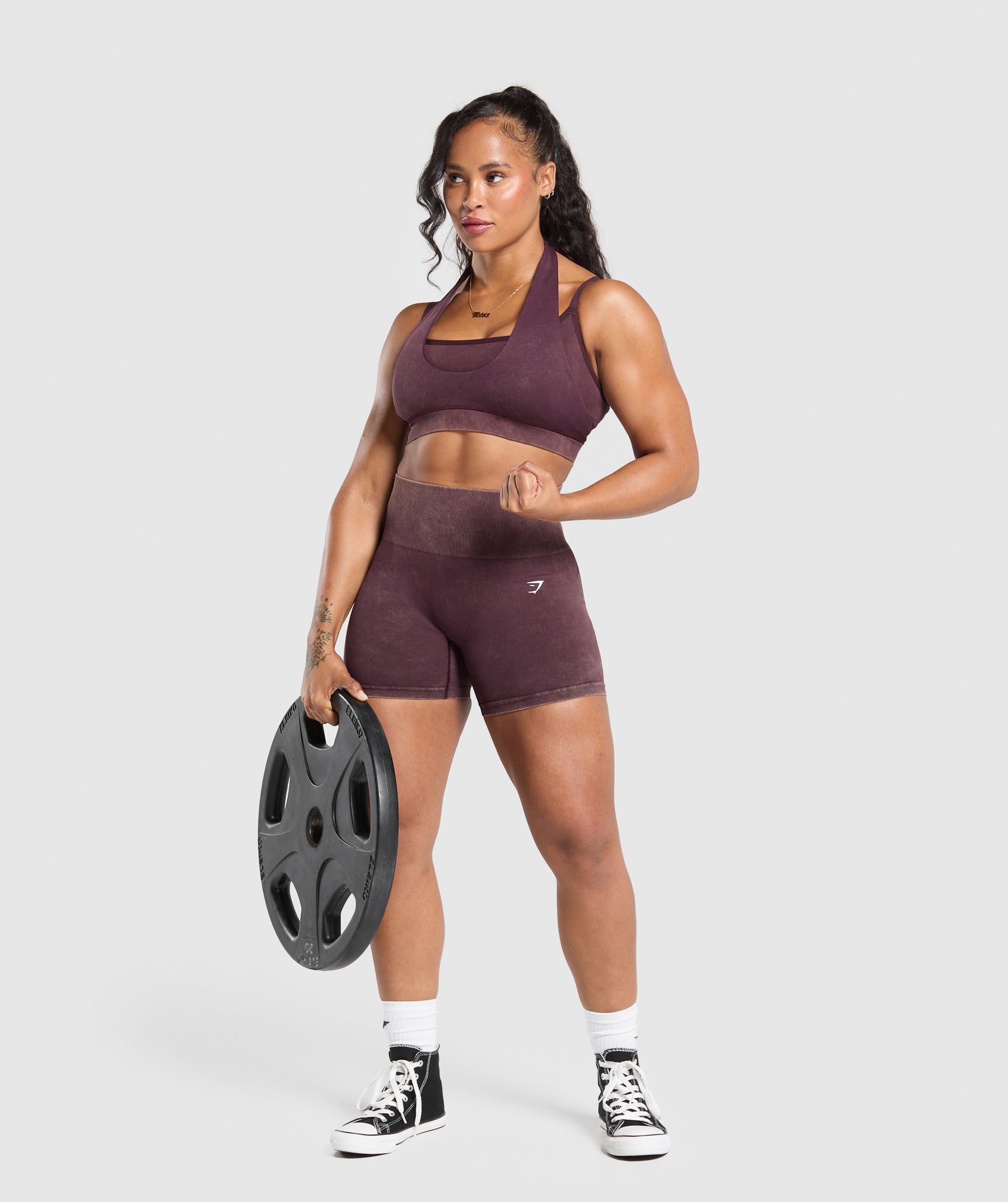 Gains Seamless Washed Shorts Depth Purple