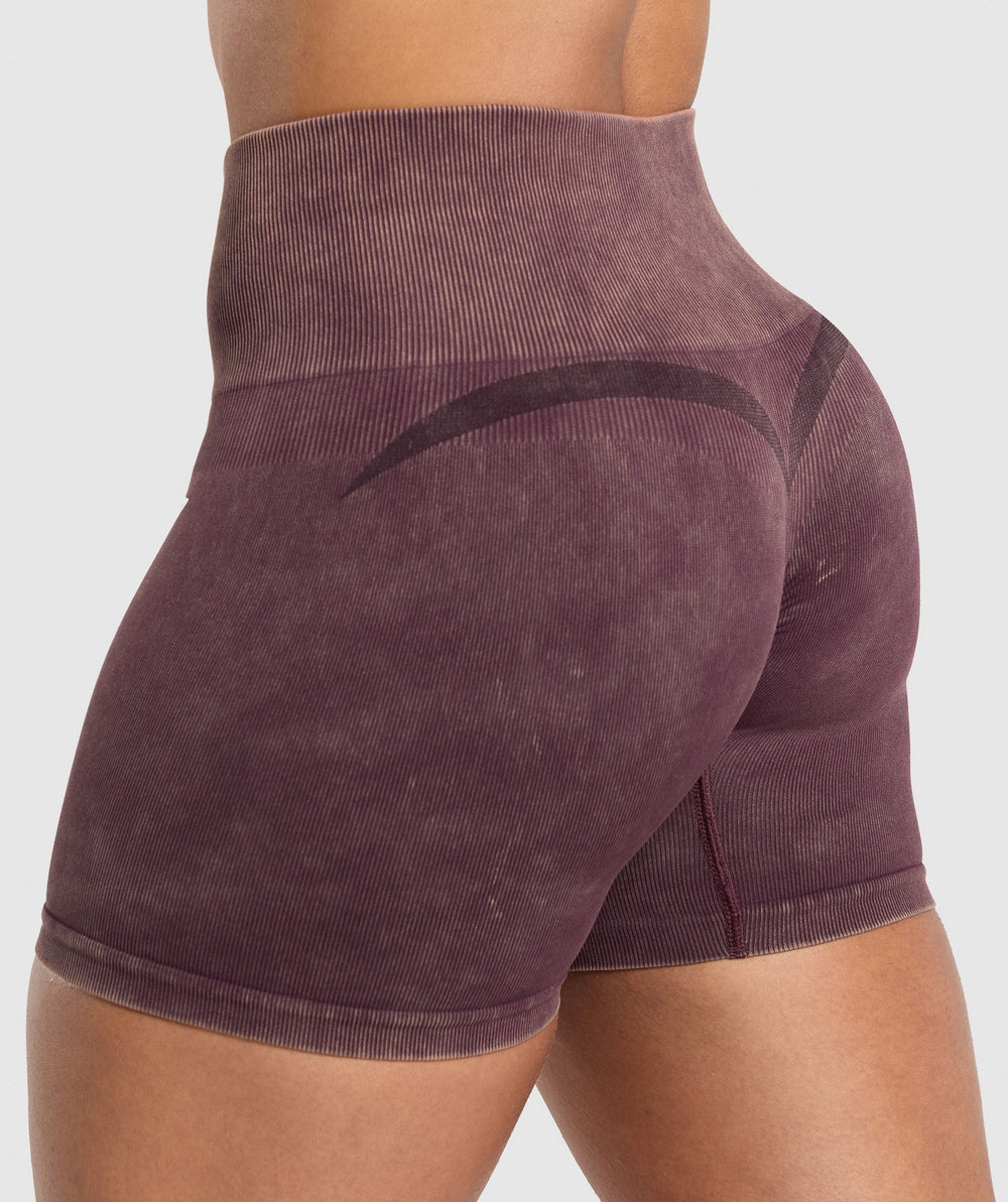 Gains Seamless Washed Shorts Depth Purple