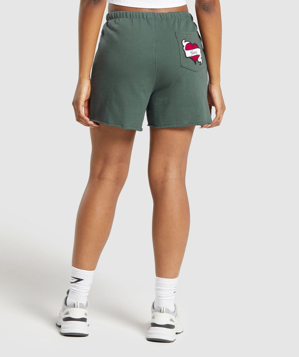 Tattoo Shorts Slate Teal