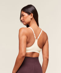 Everyday Seamless Racerback Sports Bra Soft White