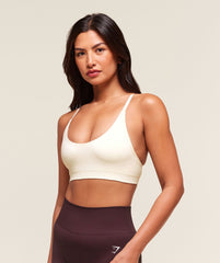 Everyday Seamless Racerback Sports Bra Soft White