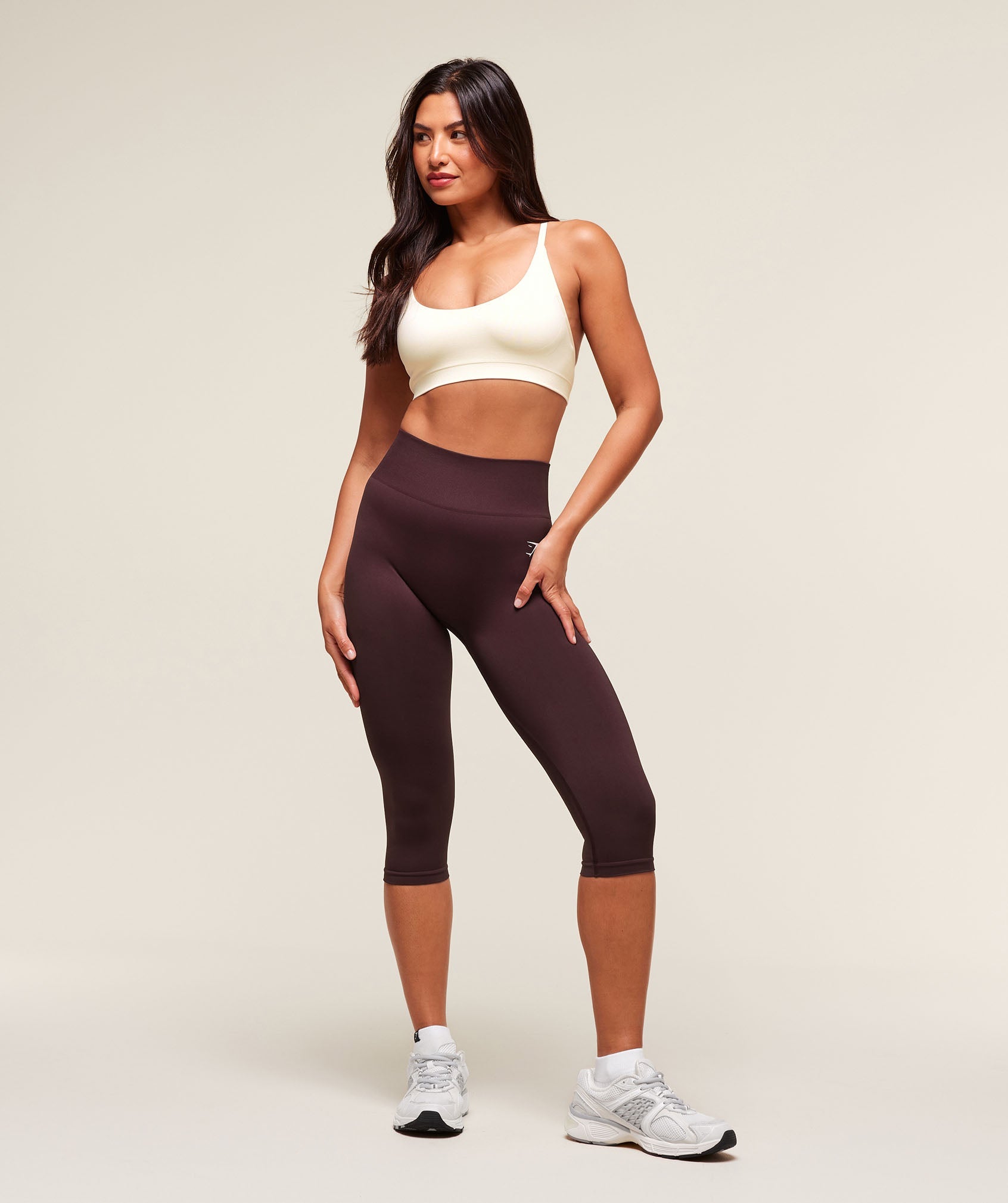 Everyday Seamless Racerback Sports Bra Soft White