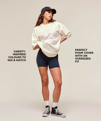 Varsity Graphic Oversized T-shirt Soft White