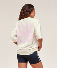 Varsity Graphic Oversized T-shirt Soft White