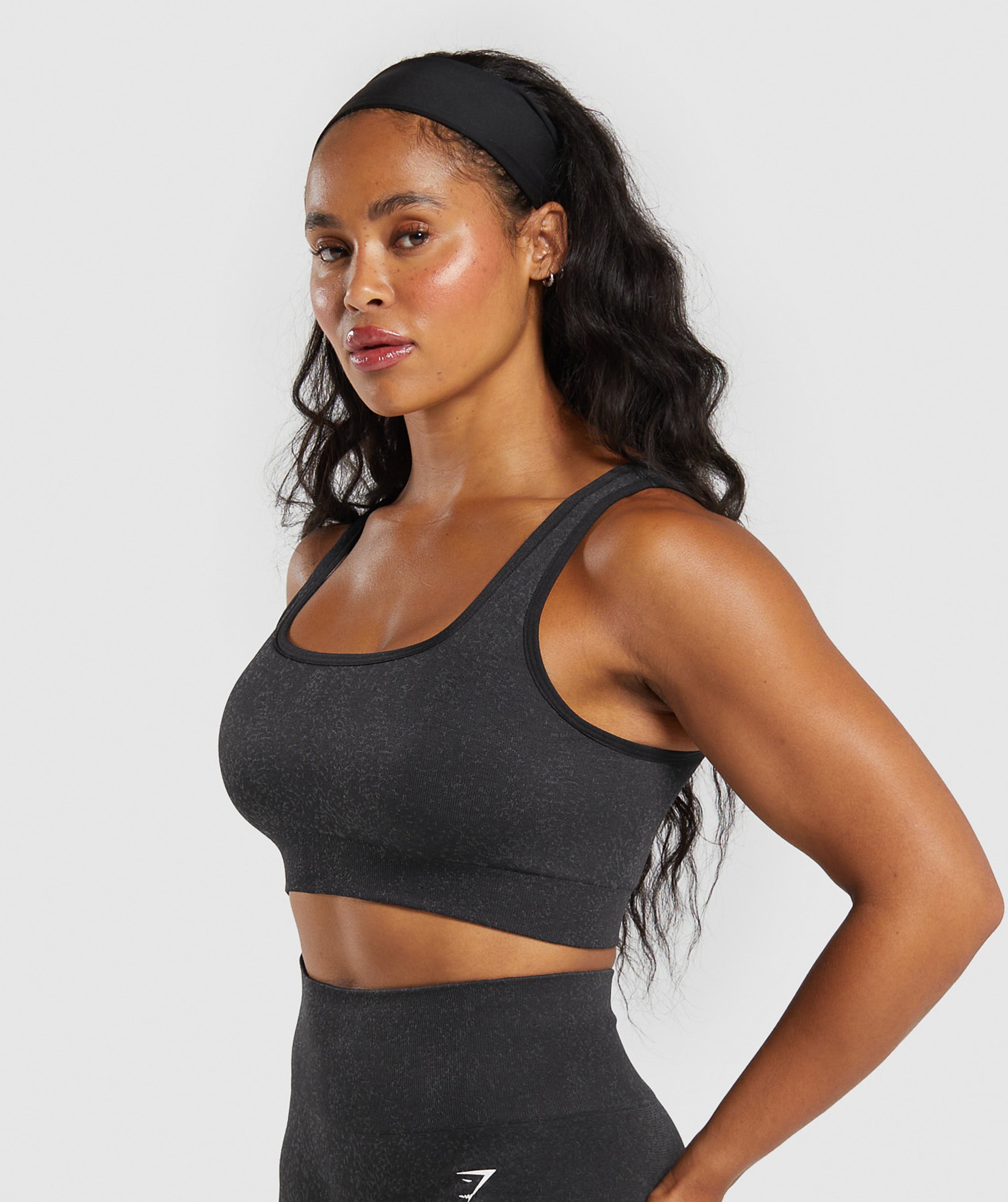 Adapt Fleck Sports Bra Black/Smokey Grey