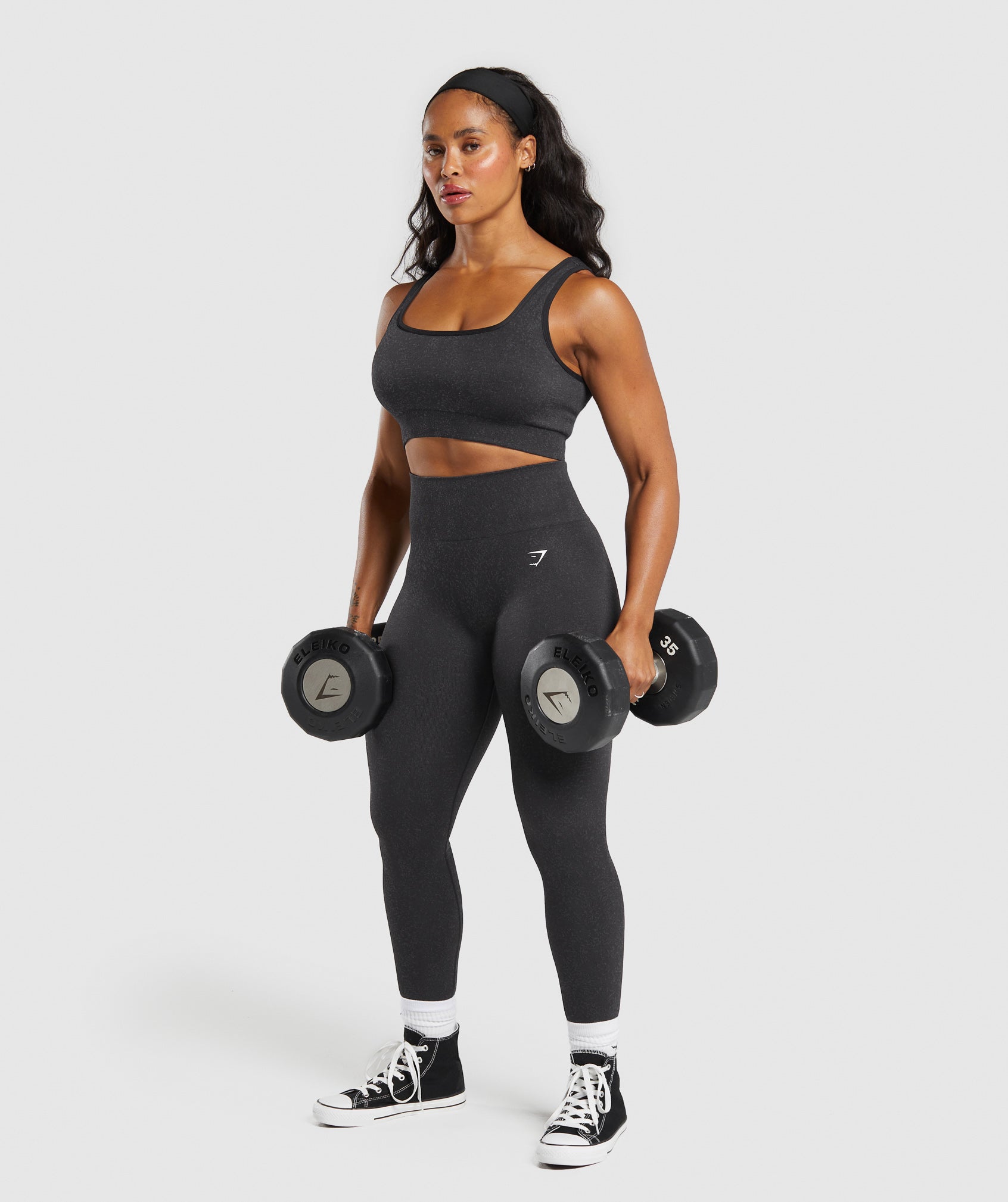 Adapt Fleck Sports Bra Black/Smokey Grey