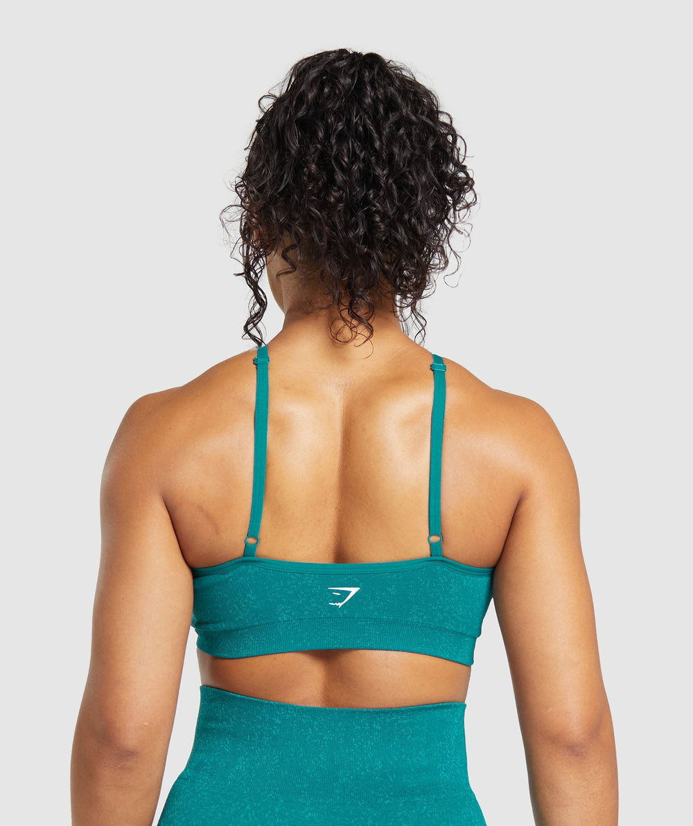 Adapt Fleck Seamless Halterneck Bralette Ocean Teal/Artificial Teal