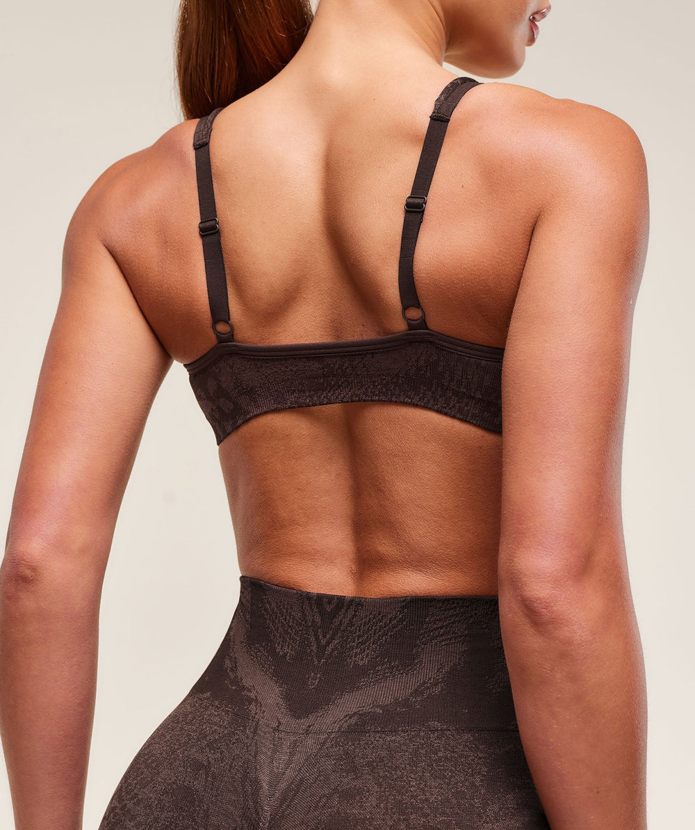 Adapt X Whitney Animal Seamless Twist Front Bra Archive Brown/Soft Brown