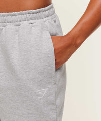 Training Fleece Straight Leg Short Pant Light Grey Core Marl