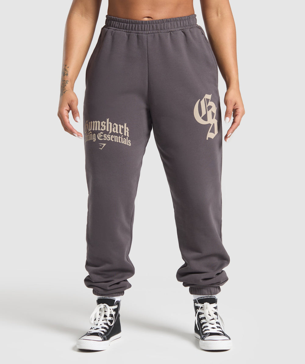 Lifting Essentials Oversized Joggers Greyed Purple