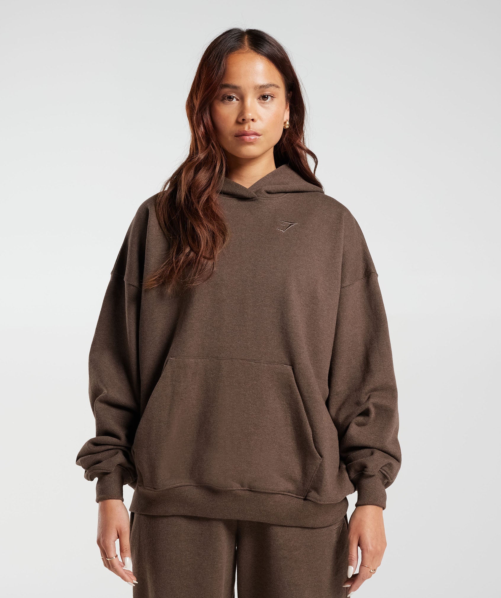Rest Day Sweats Hoodie Cozy Brown Marl