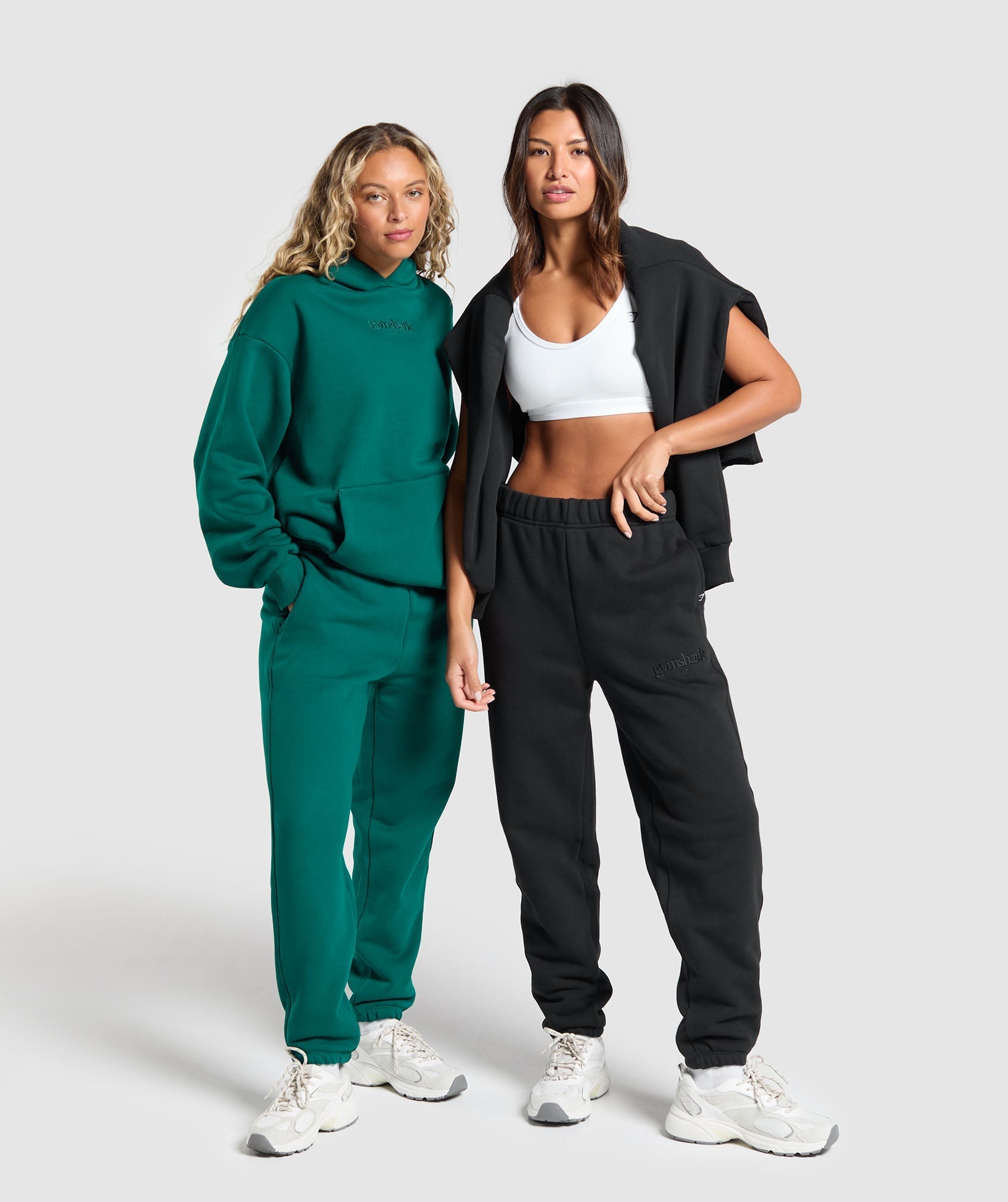 Embroidered Logo Oversized Joggers Black