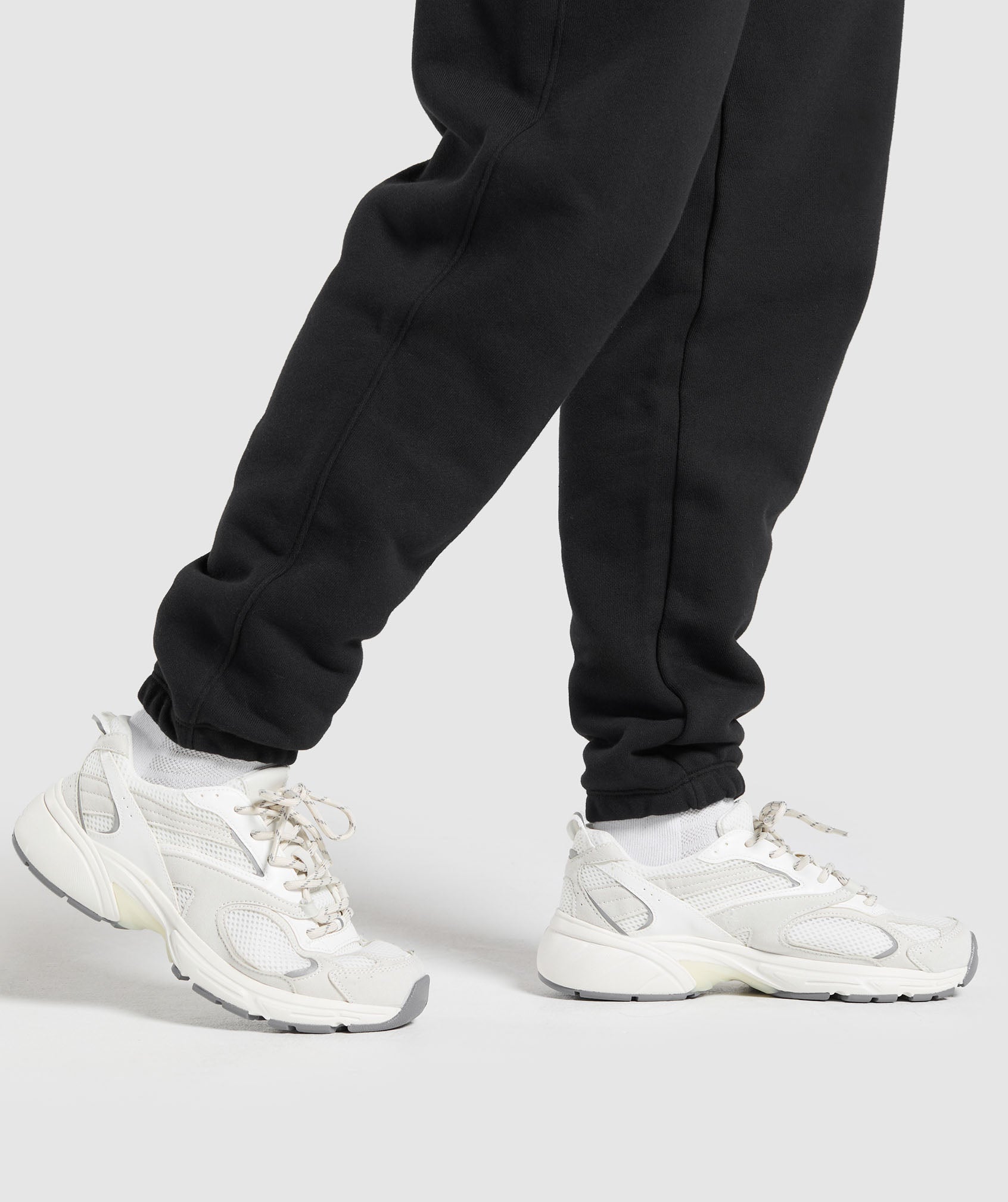 Embroidered Logo Oversized Joggers Black