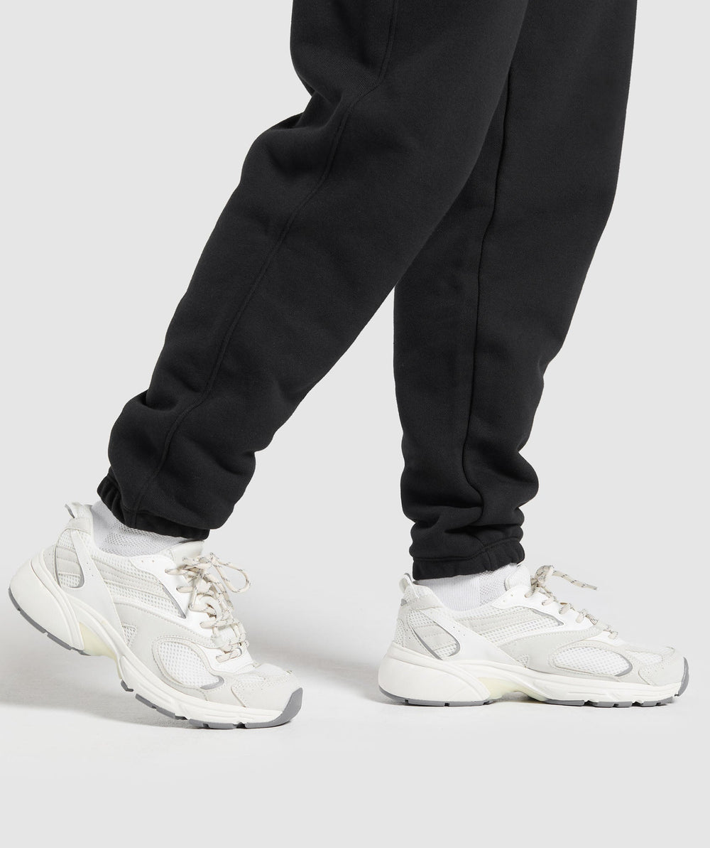 Embroidered Logo Oversized Joggers Black