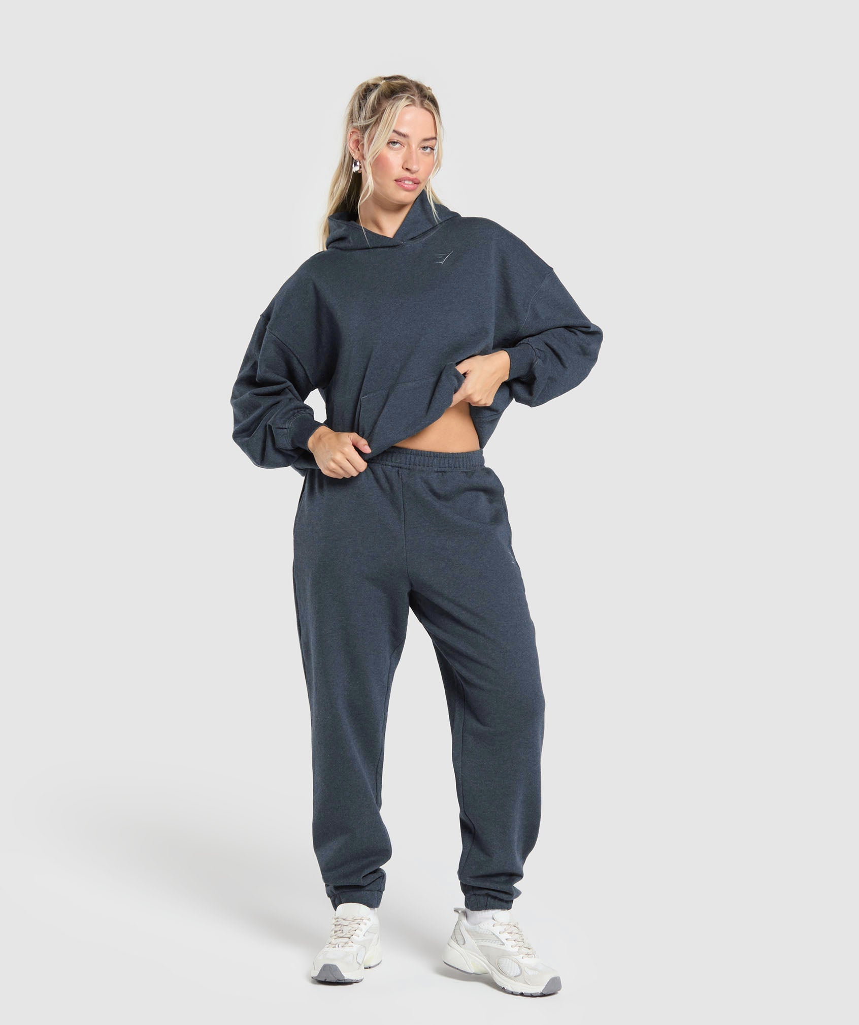 Rest Day Sweats Hoodie Indigo Blue Marl