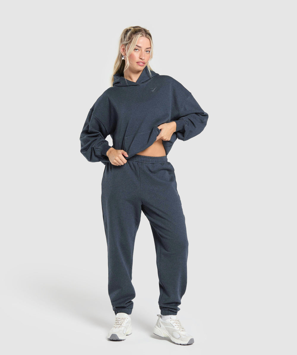 Rest Day Sweats Hoodie Indigo Blue Marl