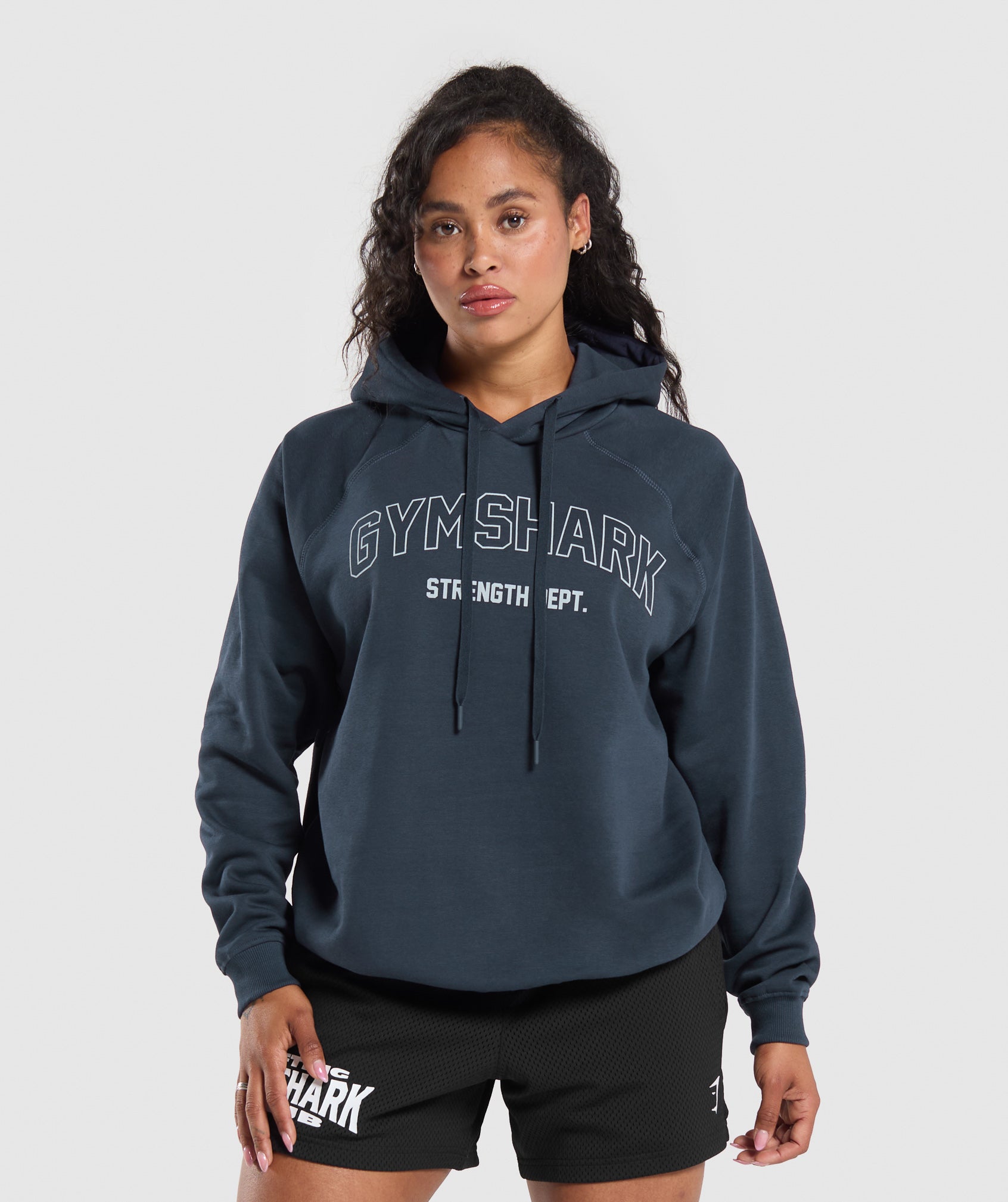 Strength Department Oversized Hoodie Heavy Blue