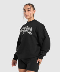 Lifting Essentials Oversized Sweatshirt Black