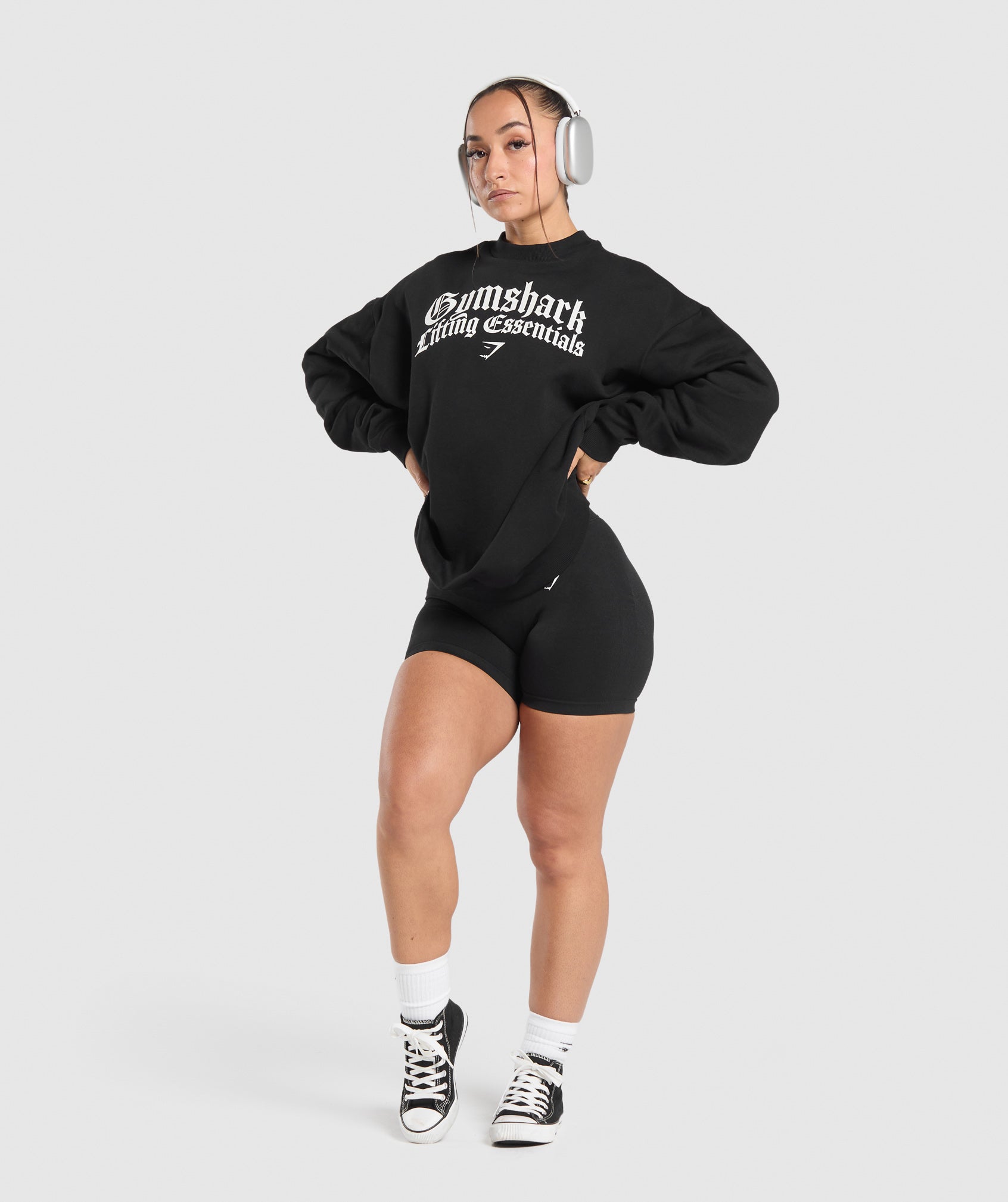 Lifting Essentials Oversized Sweatshirt Black