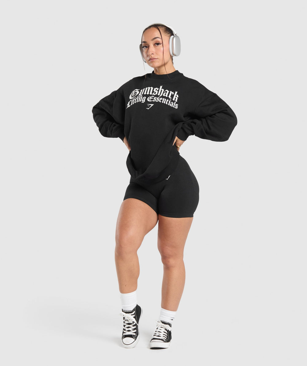 Lifting Essentials Oversized Sweatshirt Black
