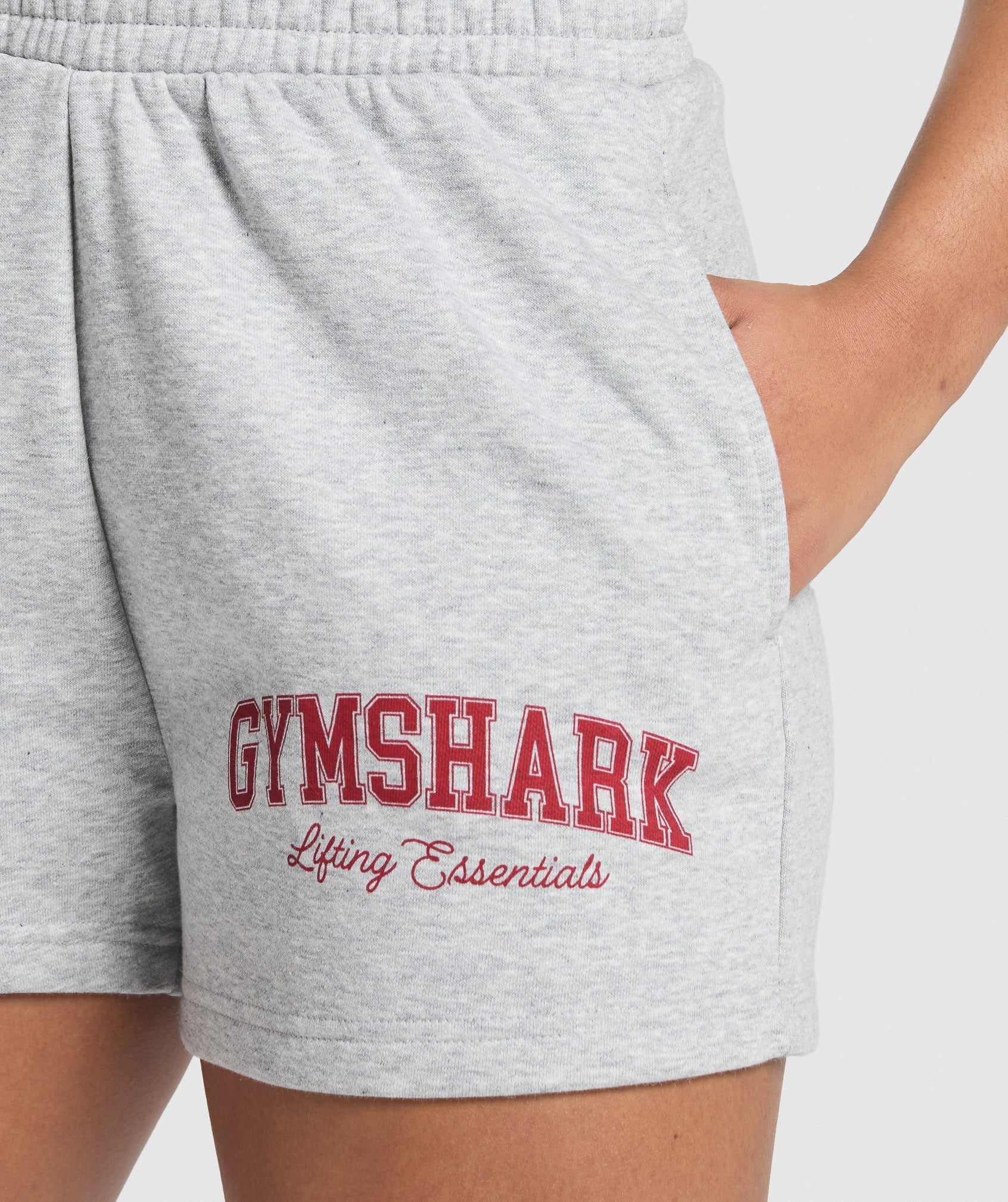 Lifting Essentials Graphic Brushed 4' Shorts Light Grey Core Marl