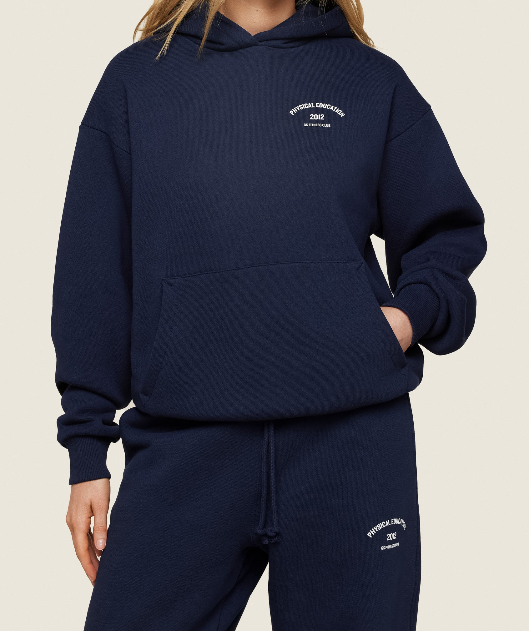 Phys Ed Graphic Hoodie Blue