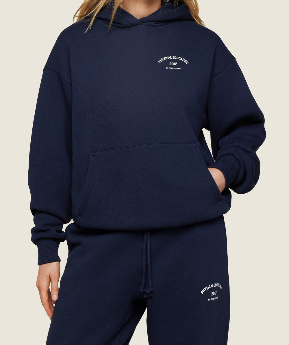 Phys Ed Graphic Hoodie Blue