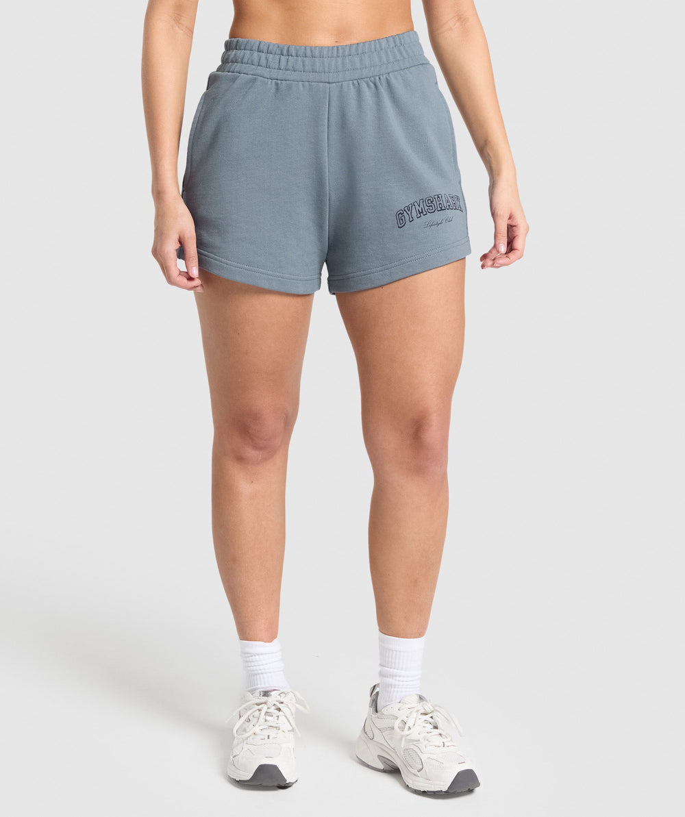 Campus Classics Graphic Sweat Shorts Iron Blue