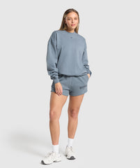 Campus Classics Graphic Sweat Shorts Iron Blue