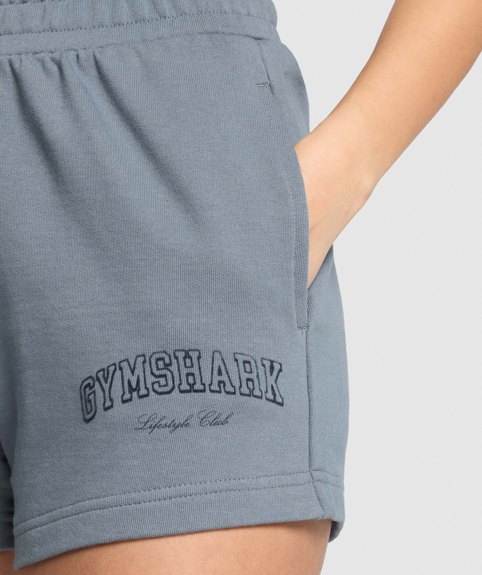 Campus Classics Graphic Sweat Shorts Iron Blue