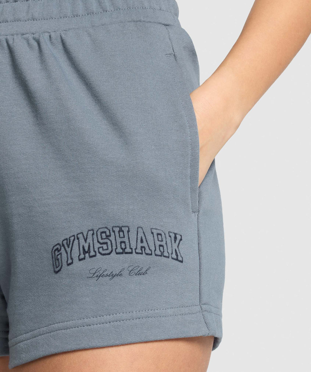 Campus Classics Graphic Sweat Shorts Iron Blue