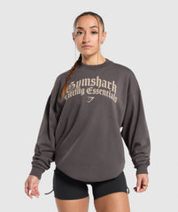 Lifting Essentials Oversized Sweatshirt Greyed Purple