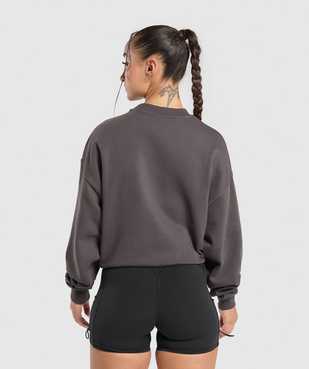 Lifting Essentials Oversized Sweatshirt Greyed Purple