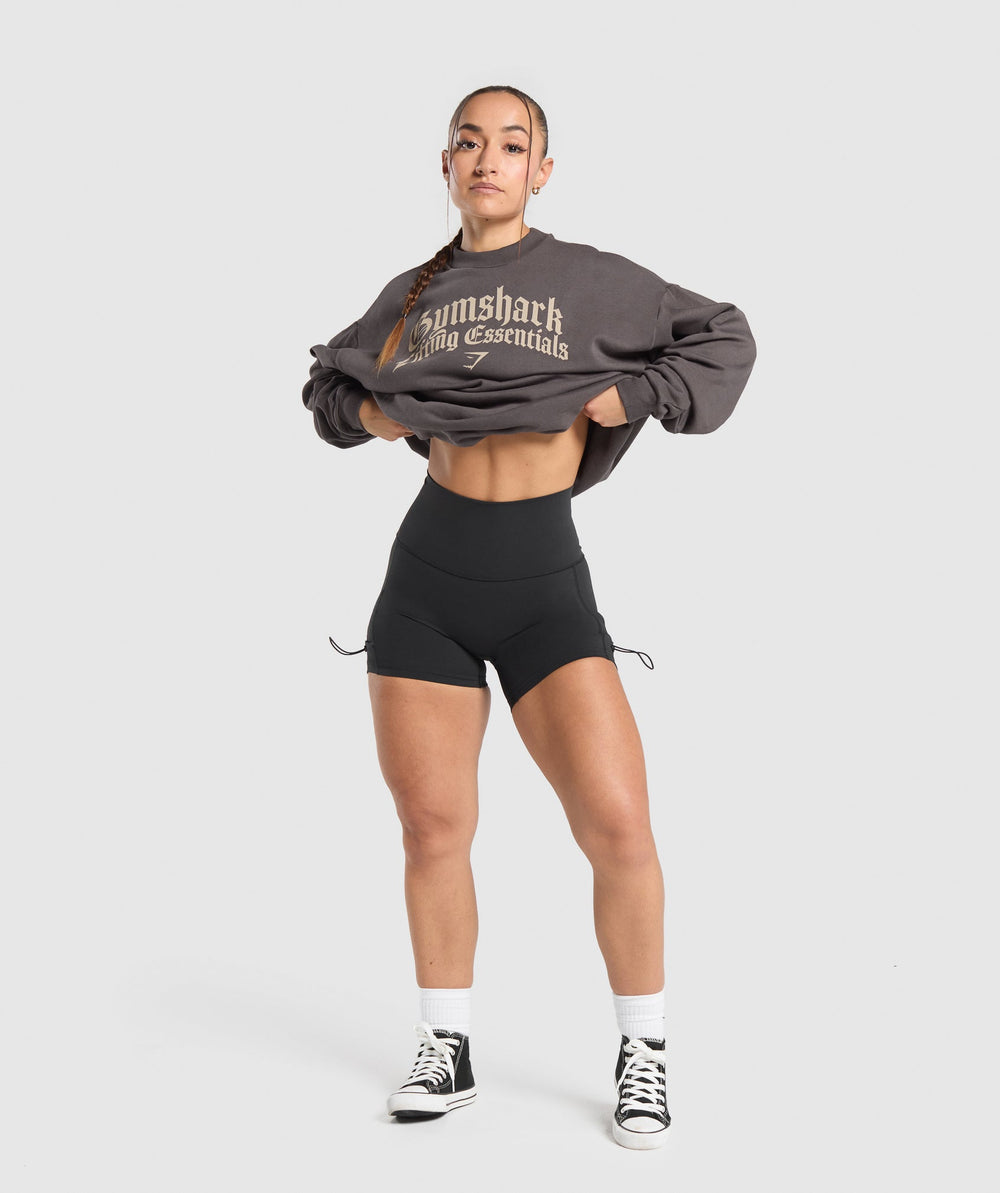 Lifting Essentials Oversized Sweatshirt Greyed Purple