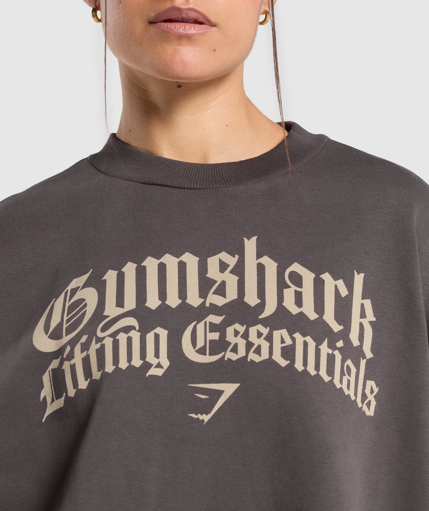 Lifting Essentials Oversized Sweatshirt Greyed Purple