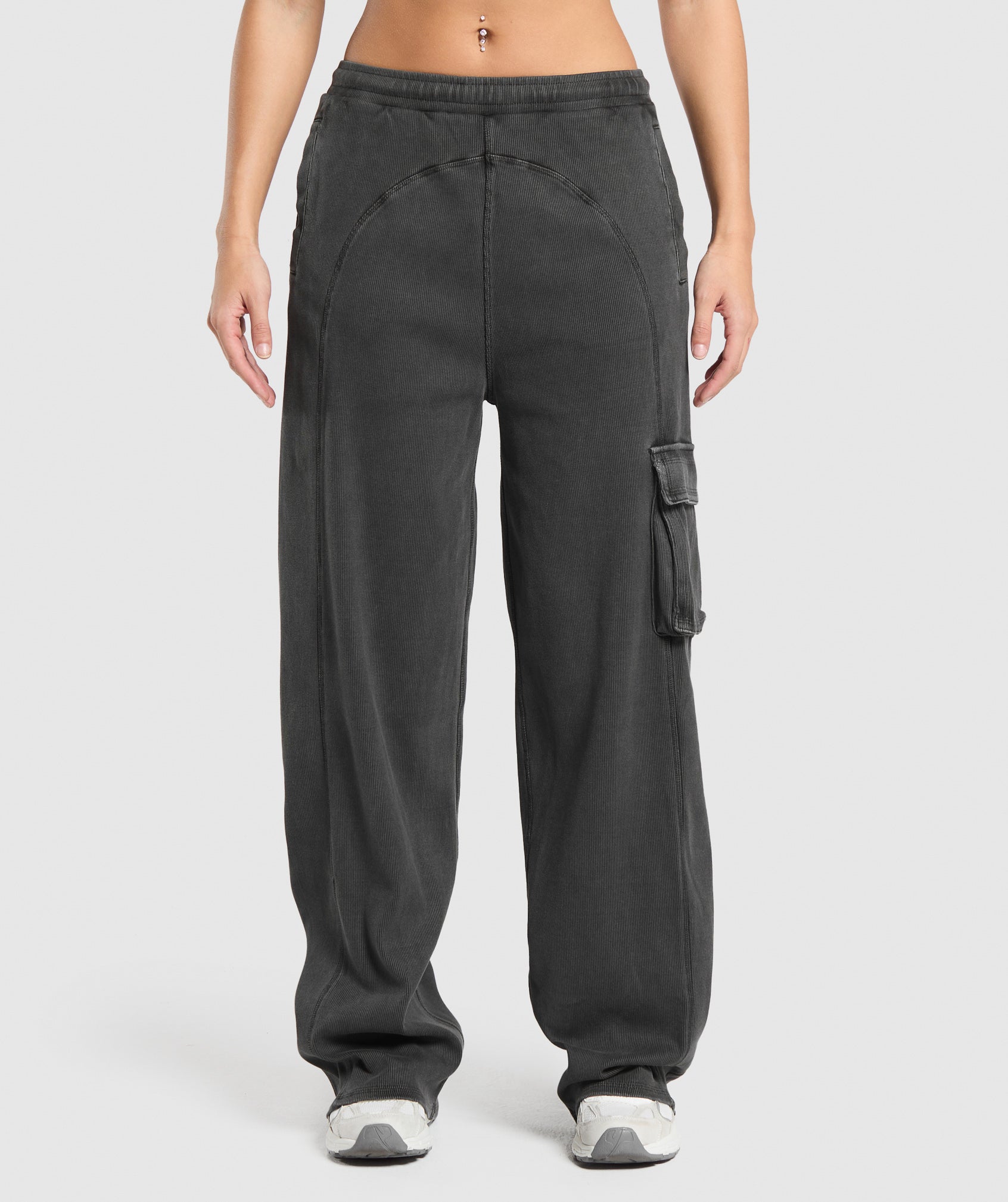 Rest Day Ribbed Joggers Asphalt Grey