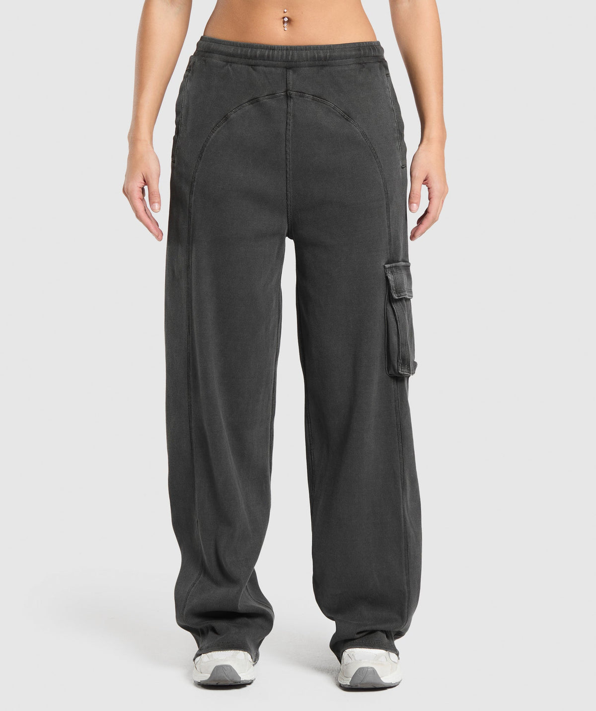 Rest Day Ribbed Joggers Asphalt Grey