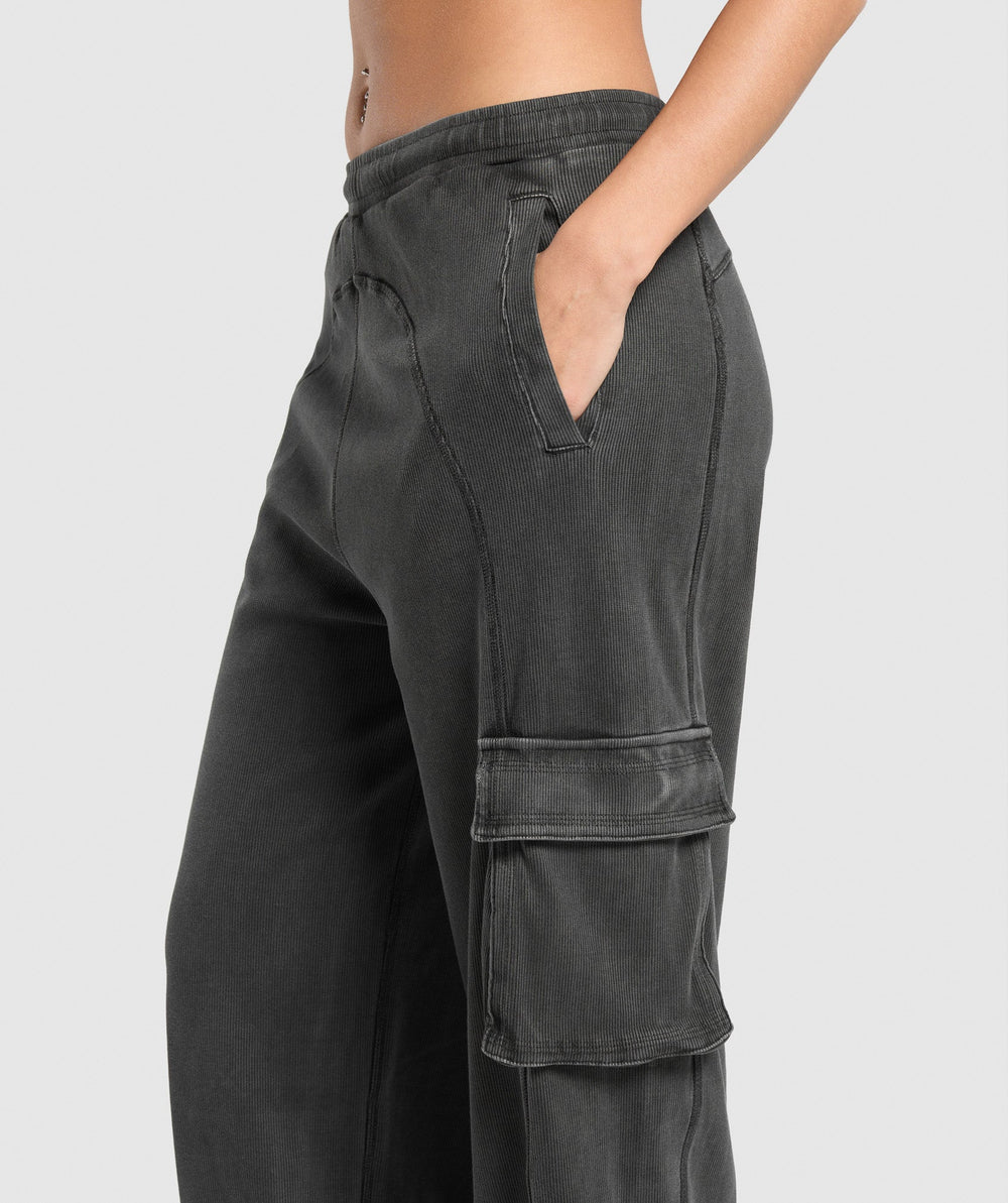 Rest Day Ribbed Joggers Asphalt Grey