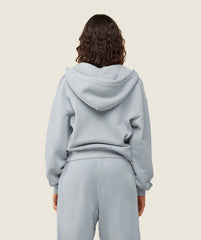 everywear Relaxed Zip Hoodie Ice Grey