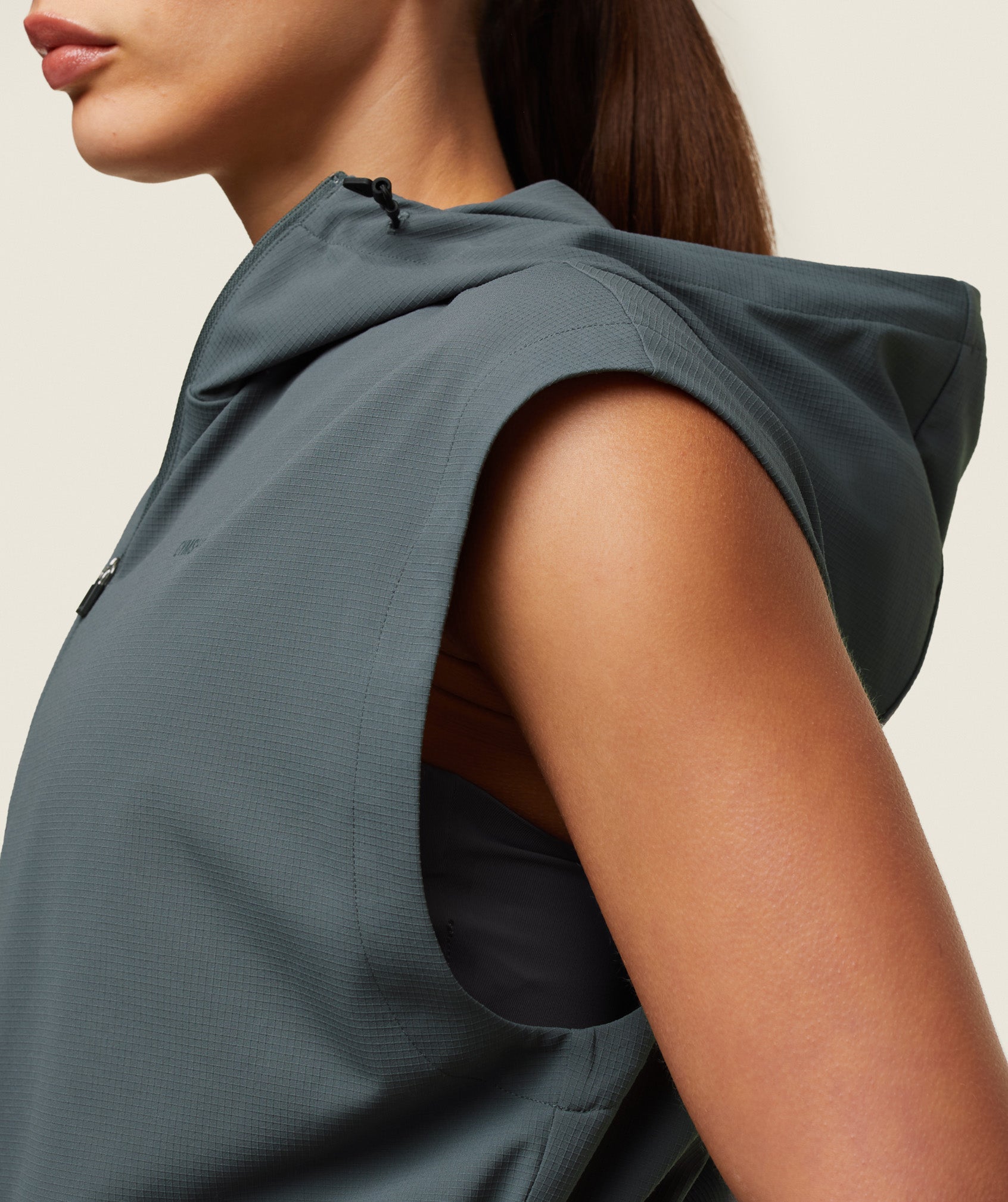 everywear Lightweight Sleeveless Jacket Slate Teal