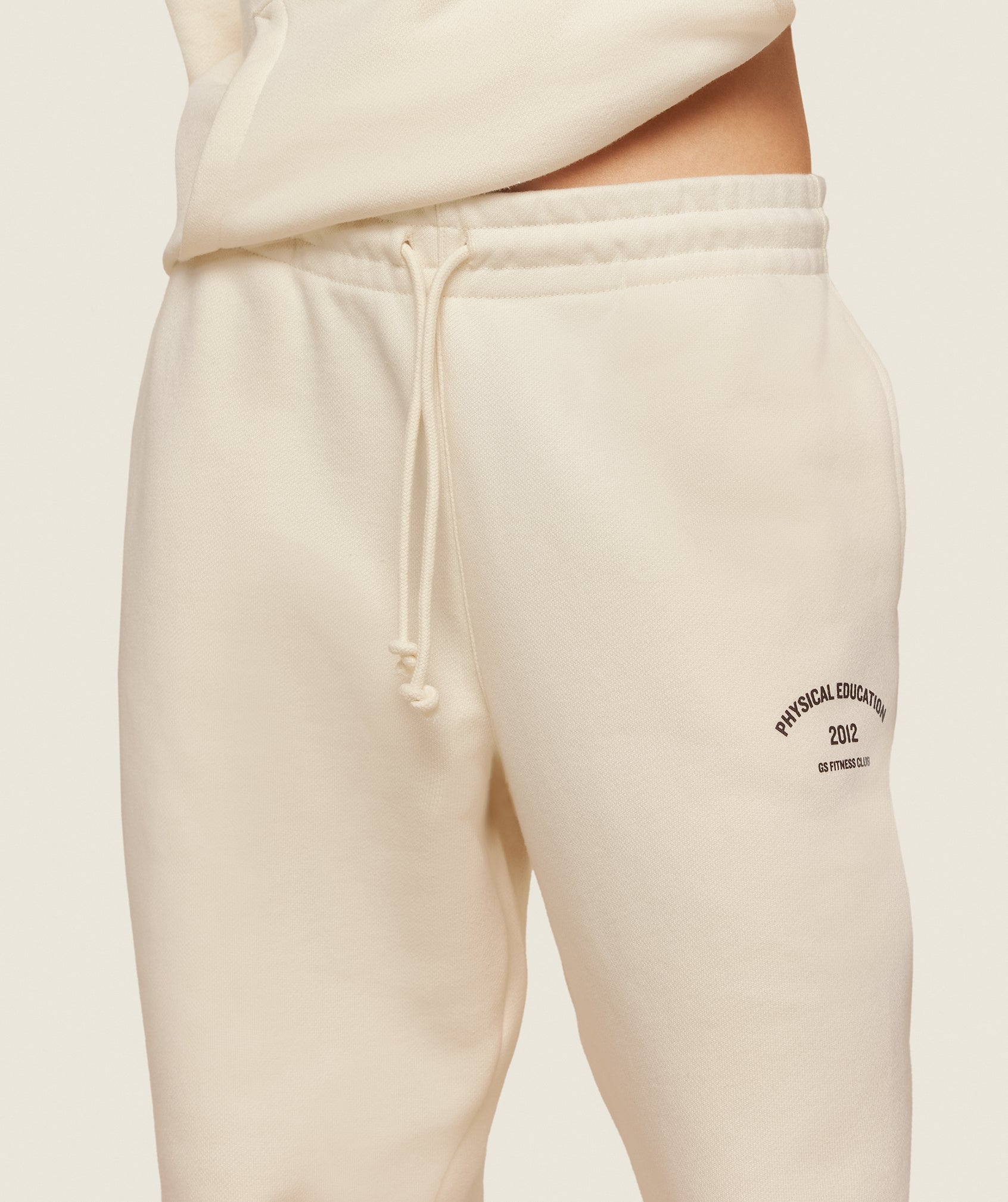 Phys Ed Graphic Sweatpants Ecru White/Archive Brown