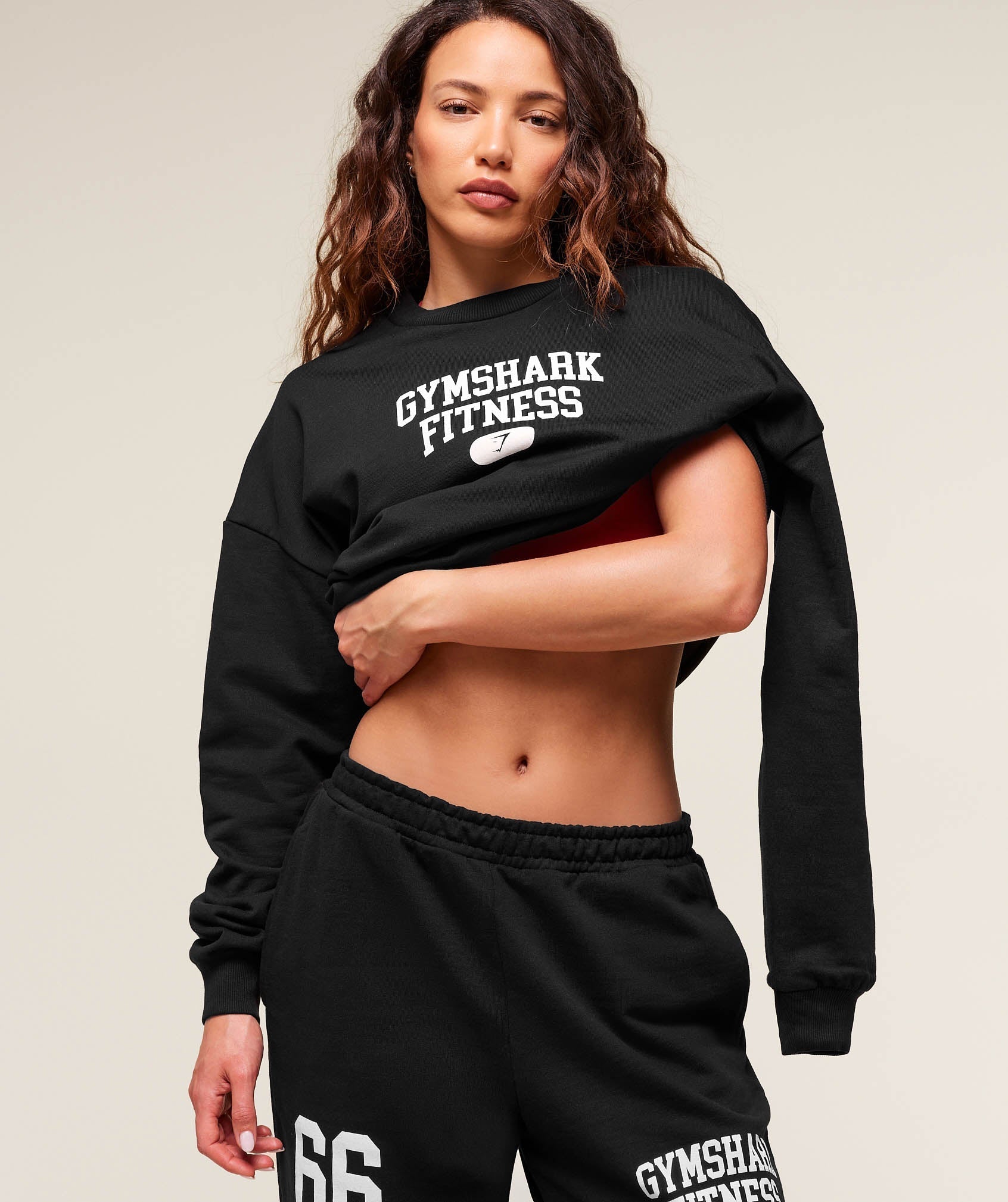 Varsity Graphic Pullover Black